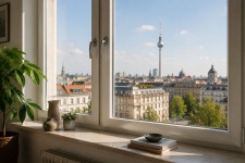 Saubere Fenster mit Blick über Berlin – Weinreich-Haus-Service